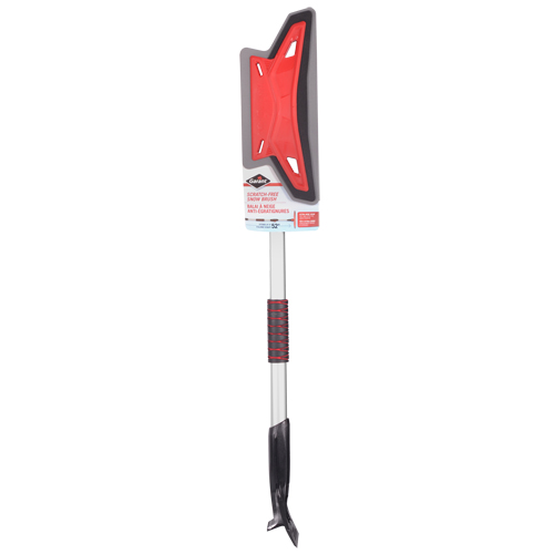 Balai &agrave; neige anti&eacute;gratignures, T&eacute;lescopique, lame Mousse de CAV/E, 52" Longueur, Rouge We Share Industrial Supply