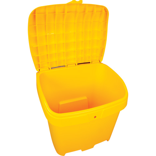 Salt & Sand Storage Bins, With Hasp, 21" x 27" x 26", 4.24 cu. ft., Yellow We Share Industrial Supply