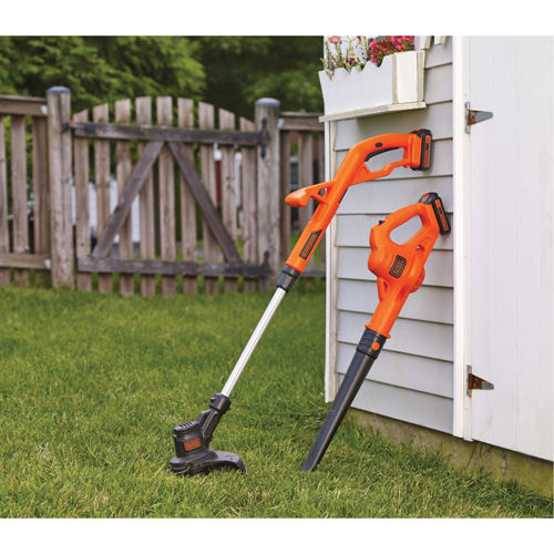 Max* String Trimmer/Edger & Hard Surface Sweeper Combo Kit, 10", Battery Powered, 20 V We Share Industrial Supply