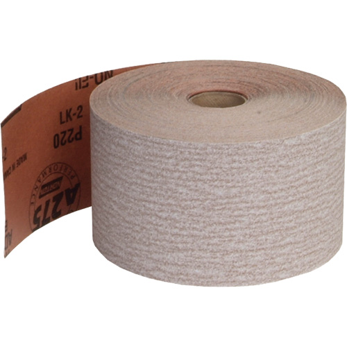 Abrasive No-Fil PSA Paper Roll, Aluminum Oxide, 2-3/4" W x 135' L, 220 Grit We Share Industrial Supply