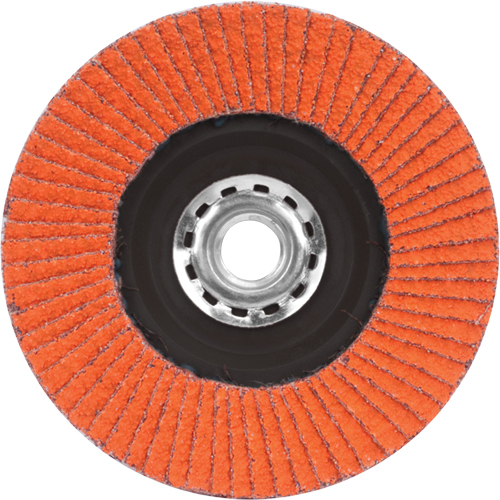 Flap Discs - Quick Trim SG Blaze R980P, 7" x 5/8"-11, Type 27, 40 Grit, Ceramic We Share Industrial Supply