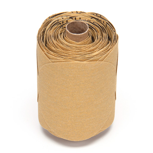 Stikit Gold Paper Disc Roll, 5" Dia., P220 Grit, Aluminum Oxide We Share Industrial Supply
