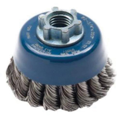 Brosse-boisseau &agrave; fils nou&eacute;s, 2-3/4" dia. x 5/8"-11 arbre We Share Industrial Supply