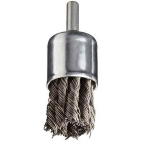 Brosse &agrave; fils nou&eacute;s avec moyeu, 1" dia. x 1/4" arbre We Share Industrial Supply