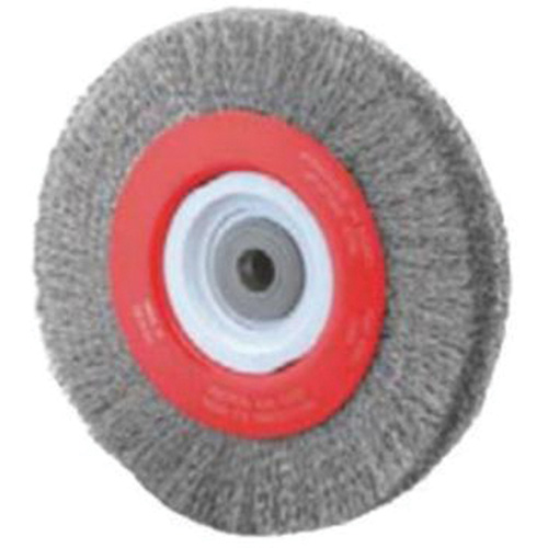 Roue d'&eacute;tabli sertie, 8" dia., Fils 0,014", Arbre 1/2"-2 We Share Industrial Supply