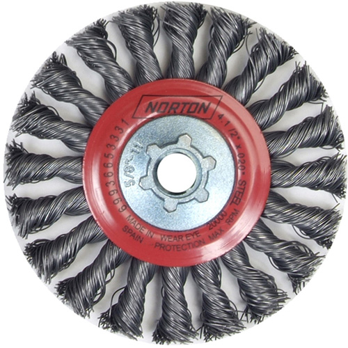 Roue compl&egrave;te de c&acirc;ble de torsion, Dia. 4", Fils 0,02", Arbre 5/8"-11, Acier We Share Industrial Supply