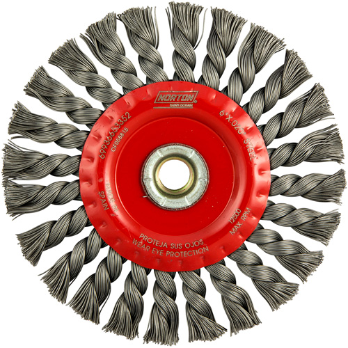Roue compl&egrave;te de c&acirc;ble de torsion, Dia. 6", Fils 0,023", Arbre 5/8"-11, Acier We Share Industrial Supply