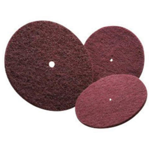 Disque non tiss&eacute; tr&egrave;s r&eacute;sistant Bear-Tex, 6" dia., Grain Tr&egrave;s fin, Oxyde d'aluminium We Share Industrial Supply