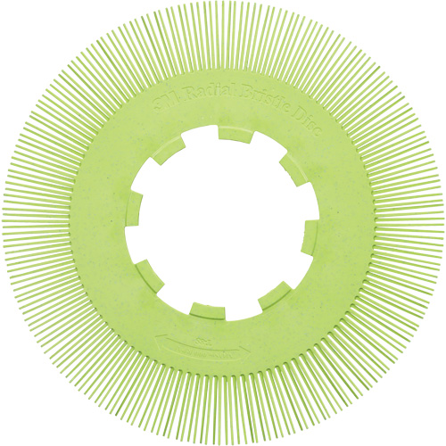 Brosse radiale en soies de pr&eacute;cision type S PN-RB sans adaptateur Scotch-Brite, C&eacute;ramique, Grain 50+, 8" dia. We Share Industrial Supply