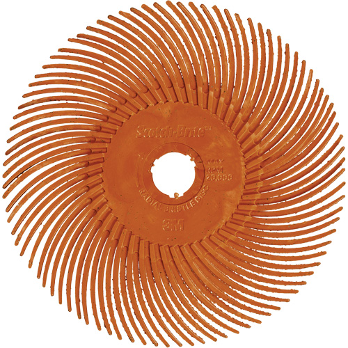 Scotch-Brite Type C Precision Radial Bristle Brush PN-RB, Ceramic, 80+ Grit, 3" Dia. We Share Industrial Supply