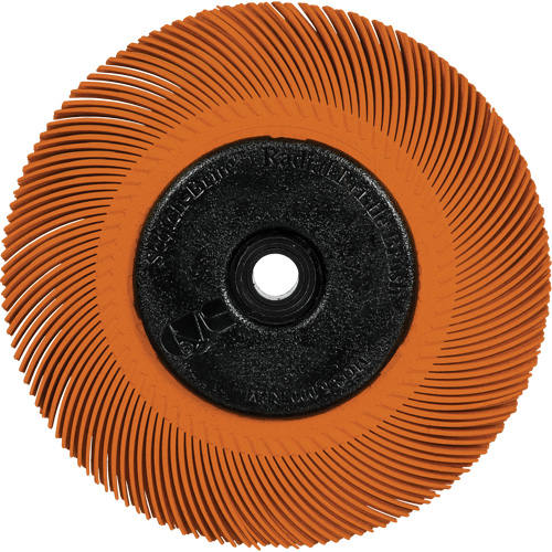 Brosse radiale en soies de pr&eacute;cision type C PN-RB avec bride Scotch-Brite , C&eacute;ramique, Grain 80+, 7-5/8" dia. We Share Industrial Supply