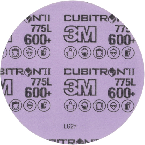 Disque en pellicule Cubitron II Hookit, dia 5", Grain 600+, C&eacute;ramique, 3 mil We Share Industrial Supply