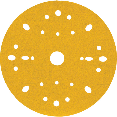 Hookit Gold Abrasive Disc, 6" Dia., 120 Grit, Aluminum Oxide, C-Weight We Share Industrial Supply