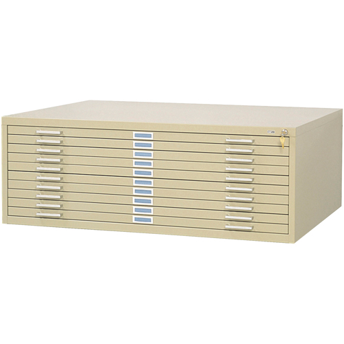 Classeurs en acier pour plans, 10 Tiroirs, 46-3/8" la x 35-3/8" p x 16-1/2" h We Share Industrial Supply
