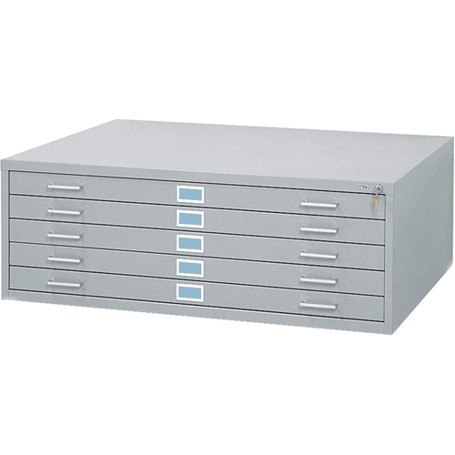 Steel Plan Files, 5 Drawers, 46-3/8" W x 35-3/8" D x 16-1/2" H We Share Industrial Supply