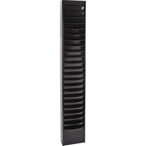 Literature Storage Racks, Stationary, 23 Slots, Steel, 9-3/4" W x 4-1/8" D x 65-1/2" H We Share Industrial Supply