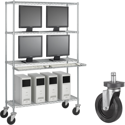 5" Rubber Caster Kit We Share Industrial Supply