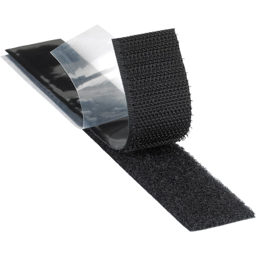 Attache r&eacute;sistant aux plastifiants, Boucle, 50 vg x 2", Adh&eacute;sif, Noir We Share Industrial Supply