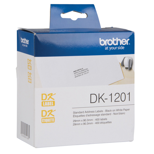 Tape Cartridge for QL Label Printers, 29 mm x 3-1/2", White We Share Industrial Supply