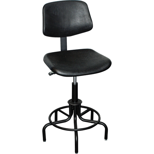 Tabouret avec dossier de s&eacute;rie 6000, Stationnaire, Ajustable Hauteur, Capacit&eacute; 250 lb We Share Industrial Supply