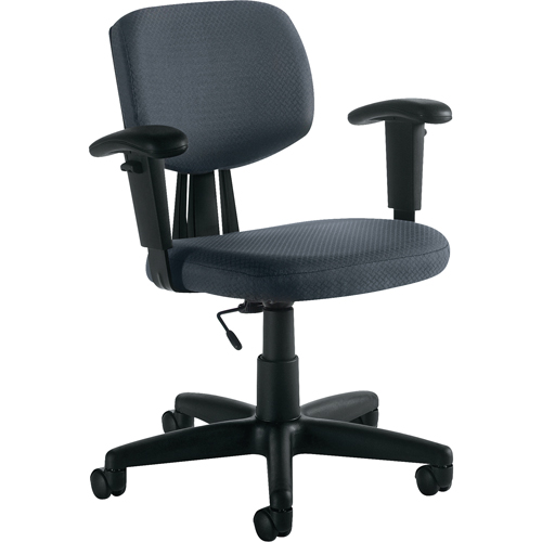 Chaise de travail, Tissu, Charbon We Share Industrial Supply