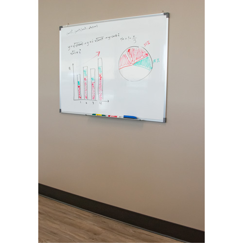 White Board, Non-Magnetic, 24" W x 18" H We Share Industrial Supply