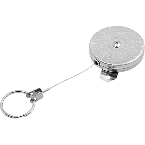 Porte-cl&eacute;s autor&eacute;tractables #487-HD, Chrome, C&acirc;ble 48", Fixation Support pour montage We Share Industrial Supply