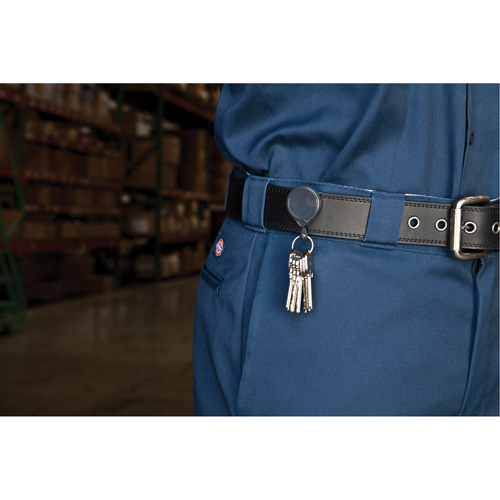 Anneaux &agrave; cl&eacute;s r&eacute;tractables Mini-Bak, Plastique, C&acirc;ble 36", Fixation Agrafe de ceinture We Share Industrial Supply