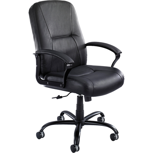 Serenity Big & Tall Chair, Leather, Black, 500 lbs. Capacity We Share Industrial Supply