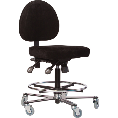 Si&egrave;ges ergonomiques pour le soudage TF180, Su&egrave;de, Noir, Capacit&eacute; 300 lb We Share Industrial Supply
