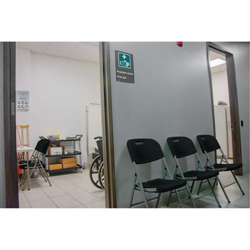 Folding Chair, Polyethylene, Black, 350 lbs. Weight Capacity We Share Industrial Supply
