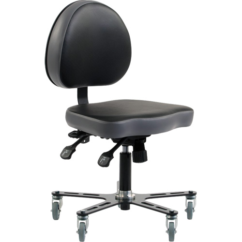 Chaise ergonomique &agrave; inclinaison r&eacute;glable SF180, Mobile, Ajustable Hauteur We Share Industrial Supply