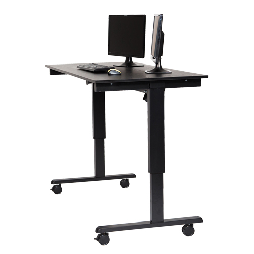 Bureau ajustable pour travail debout, , 45-1/4" h x 29-1/2" p, Noir We Share Industrial Supply