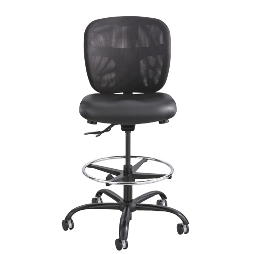 Vue Heavy-Duty Stool, Vinyl, Black, 350 lbs. Capacity We Share Industrial Supply