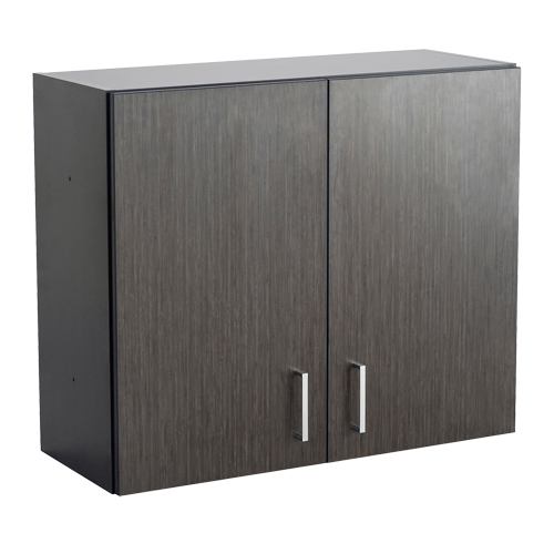 Modular Wall Cabinet, 30" H x 36" W x 15" D, 1 Shelves, Melamine, Asian Night/Black We Share Industrial Supply