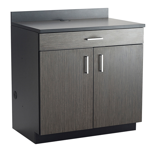 Armoire modulaire de base, M&eacute;lamine, 39" h x 36" la x 25" P, Nuit d'Asie/noir We Share Industrial Supply