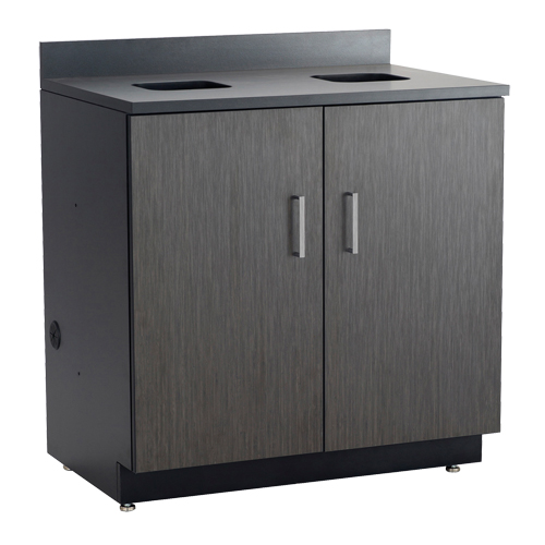 Armoire modulaire de base, M&eacute;lamine, 39" h x 36" la x 25" P, Nuit d'Asie/noir We Share Industrial Supply