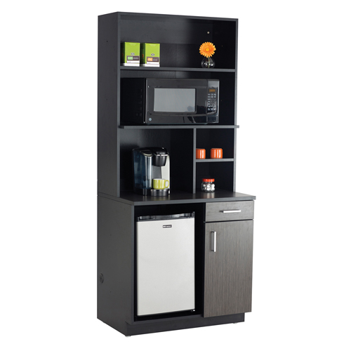 Modular Cabinet, Melamine, 39" H x 36" W x 25" D, Asian Night/Black We Share Industrial Supply