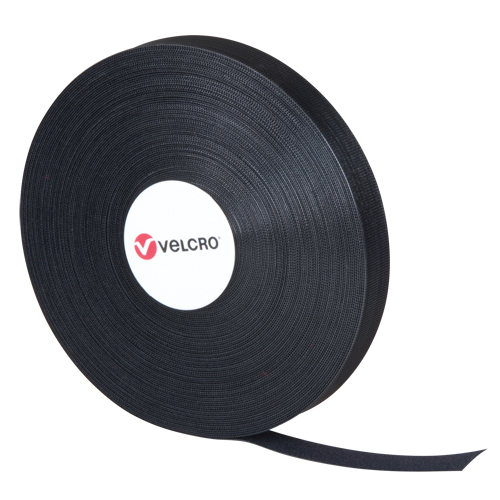 QWIK Fastener Ties, Hook & Loop, 25 yds x 3/4", Self-Grip, Black We Share Industrial Supply