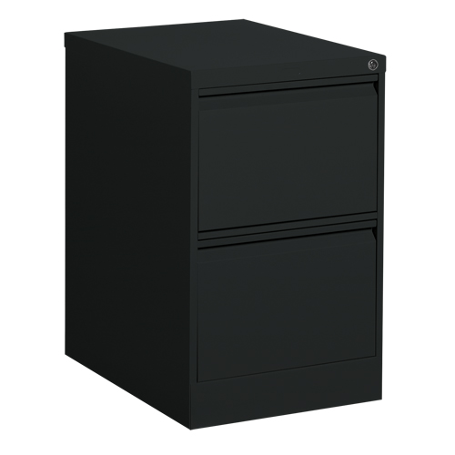 Classeur vertical, Acier, 2 tiroirs, 18-1/7" la x 25" p x 29" h, Noir We Share Industrial Supply