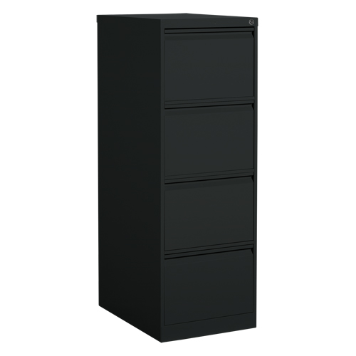 Classeur vertical, Acier, 4 tiroirs, 18-1/7" la x 25" p x 52" h, Noir We Share Industrial Supply