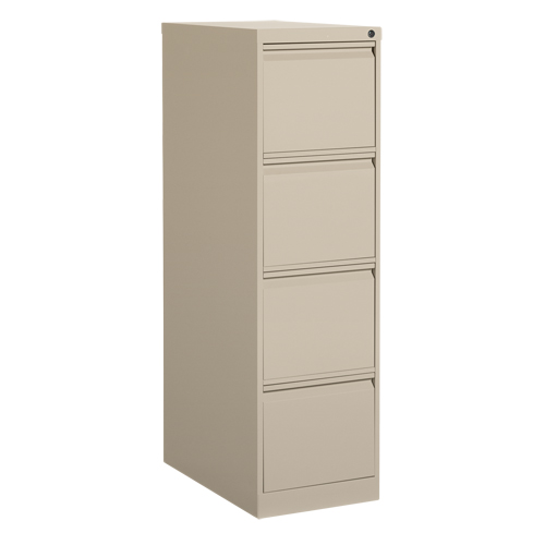 Classeur vertical, Acier, 4 tiroirs, 15-1/7" la x 25" p x 52" h, Beige We Share Industrial Supply
