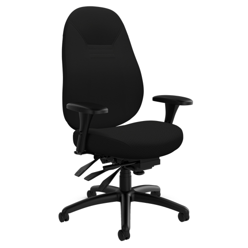 Chaise confortable &agrave; dos moyen, Polyester, Noir, Capacit&eacute; 300 lb We Share Industrial Supply