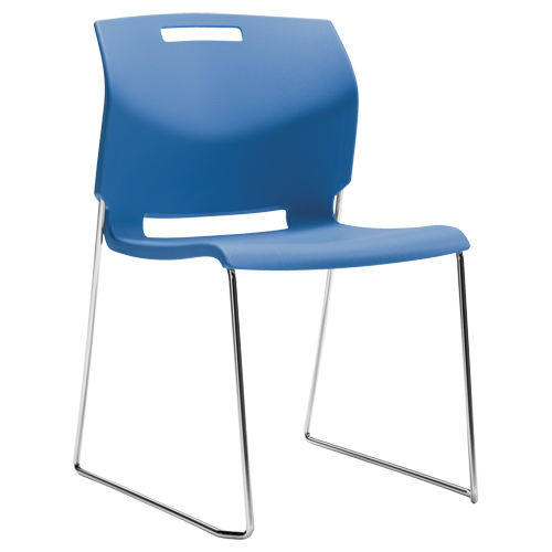 Chaise, Plastique, Hauteur 32-1/2", Capacit&eacute; 300 lb, Bleu We Share Industrial Supply