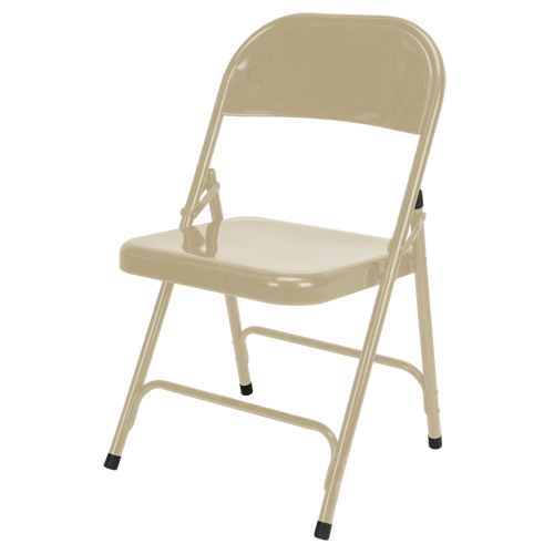 Chaise pliante, Acier, Beige, Capacit&eacute; 300 lb We Share Industrial Supply
