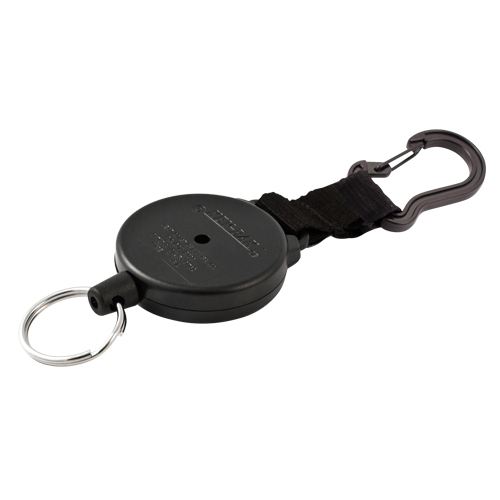 Mousqueton porte-cl&eacute;s r&eacute;tractable Securit, Polycarbonate, C&acirc;ble 28", Fixation Mousqueton We Share Industrial Supply