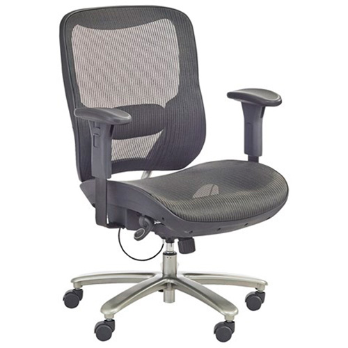 Chaise &eacute;conomique pour personnes de taille forte ou grandes, Mailles, Noir, Capacit&eacute; 450 lb We Share Industrial Supply
