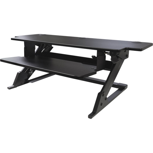 Poste de travail assis-debout Goya, Mod&egrave;le de bureau, 20" h x 42" la x 16" p, Noir We Share Industrial Supply