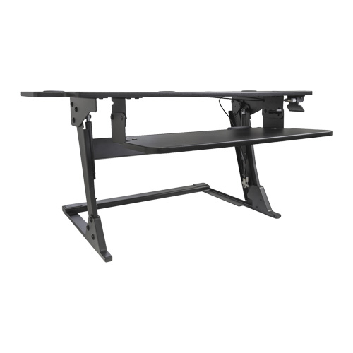Poste de travail assis-debout Goya, Mod&egrave;le de bureau, 20" h x 42" la x 16" p, Noir We Share Industrial Supply