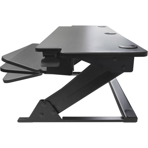 Poste de travail assis-debout Goya, Mod&egrave;le de bureau, 20" h x 42" la x 16" p, Noir We Share Industrial Supply